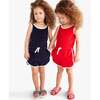 Towel Terry Romper, Navy - Rompers - 2