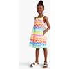 Sundress In Rainbow Watercolor Waves, Rainbow Watercolor Wave - Dresses - 2