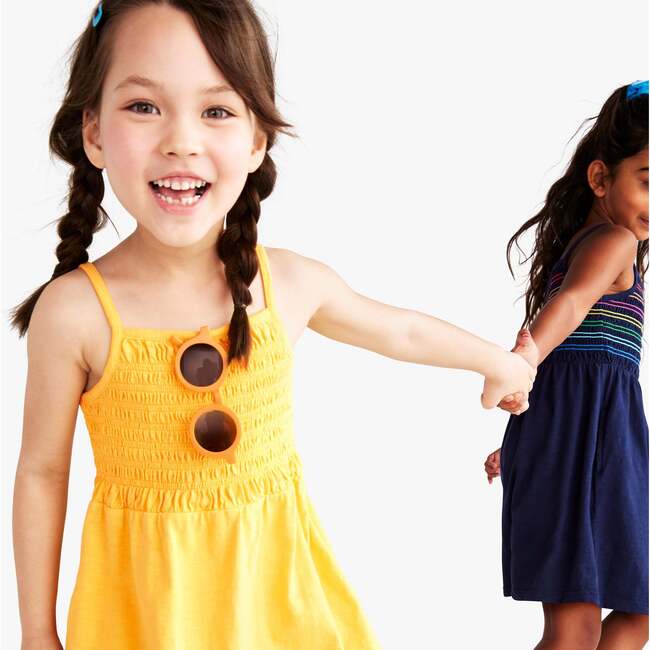 Smocked Tank Dress, Sunflower - Dresses - 3