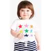 Baby Rainbow Star Tee, White Multi Star - T-Shirts - 2