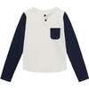 Baseball Tee, Rachel Riley for Smalls, French Navy - T-Shirts - 1 - thumbnail