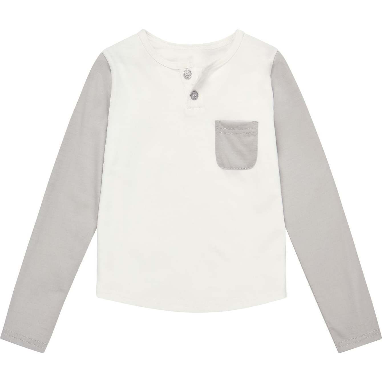 Baseball Tee, Rachel Riley for Smalls, Moon Grey - T-Shirts - 1