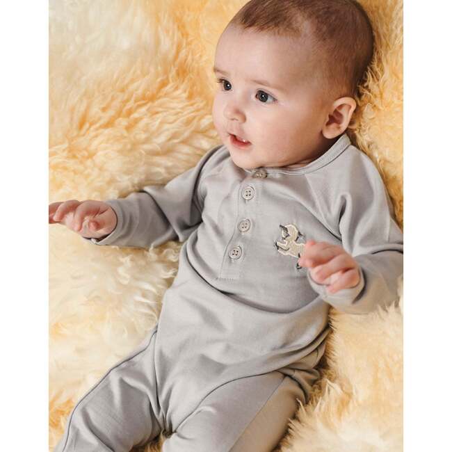 Onesie Vintage Lamb, Rachel Riley for Smalls, Moon Grey - Rompers - 4