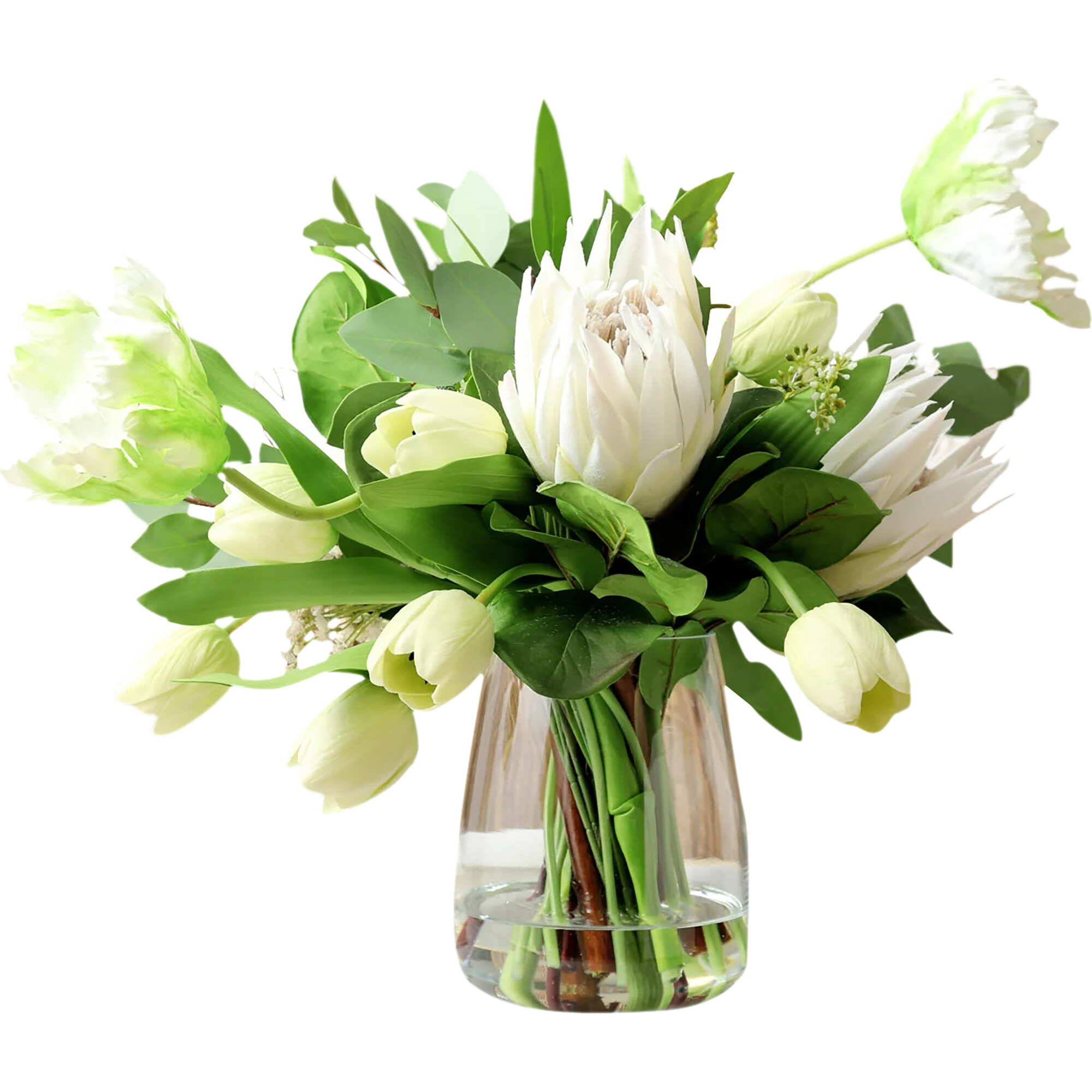 Green Glow Arrangement in Vase - Bouquets - 1