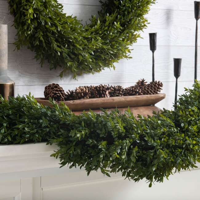 Green Boxwood Garland - Garlands - 3