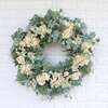 French Vanilla Hydrangea & Roses Wreath - Wreaths - 3 - thumbnail