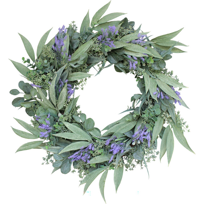 Needleleaf, Eucalyptus, and French Lavender Wreath
