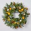 Fresh Citrus Real Touch Magnolia & Lemons Wreath - Wreaths - 4