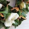 Classic Real Touch White Magnolia Wreath - Wreaths - 2