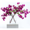 Real Touch Bougainvillea Branches in Modern Slim Rectangle Vase - Bouquets - 4