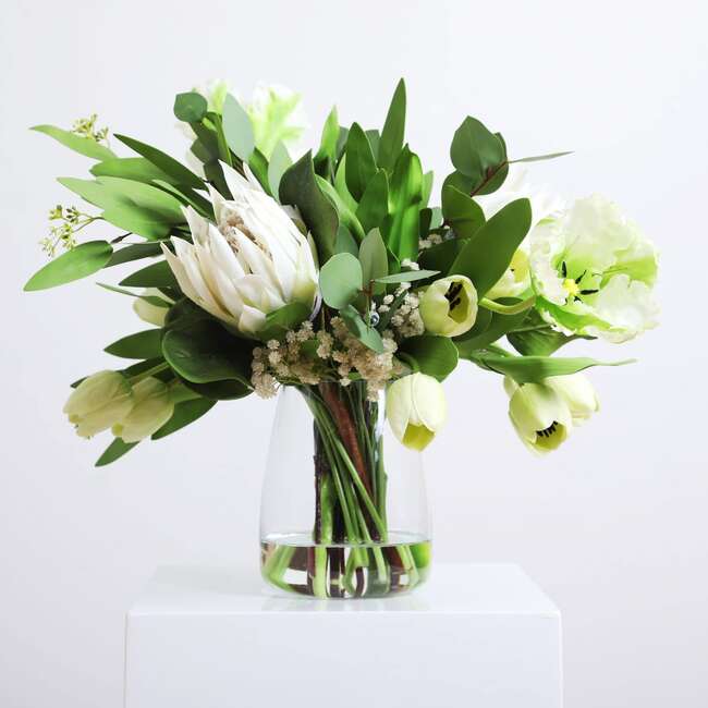 Green Glow Arrangement in Vase - Bouquets - 7