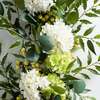 White & Green Hydrangea with Cream Berry Garland - Garlands - 3