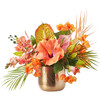 Bahama Mama Arrangement in Gold Hammered Pot - Bouquets - 1 - thumbnail