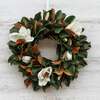 Classic Real Touch White Magnolia Wreath - Wreaths - 3