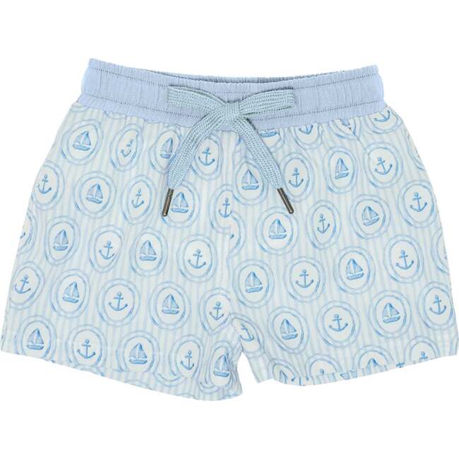 Tatum Above Knee Drawstring Trunks, St. George's Sailboats