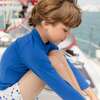 Rhett Crew Neck Long Sleeve Rashguard, North Shore Blue - Rash Guards - 2