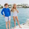 Tatum Above Knee Drawstring Trunks, Somerset Stars - Swim Trunks - 2