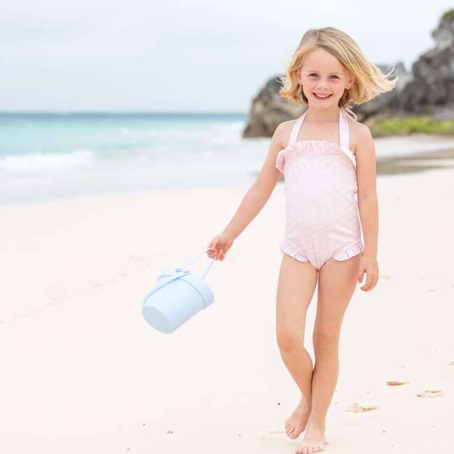 Sadie Tie-Neck Ruffle Swimsuit, Blush Petite Petal - One Pieces - 2