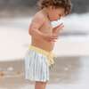 Tatum Above Knee Drawstring Trunks, Sinky Bay Stripe - Swim Trunks - 4