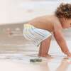 Tatum Above Knee Drawstring Trunks, Sinky Bay Stripe - Swim Trunks - 5