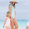 Women's Waverly Ruffled Neck One-Piece Swimsuit, Seafoam Petite Petal - One Pieces - 3