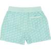 Tatum Above Knee Drawstring Trunks, Seafoam Petite Petal - Swim Trunks - 6