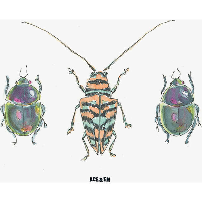 Bug Trio Print Poster, Multicolor - Art - 1