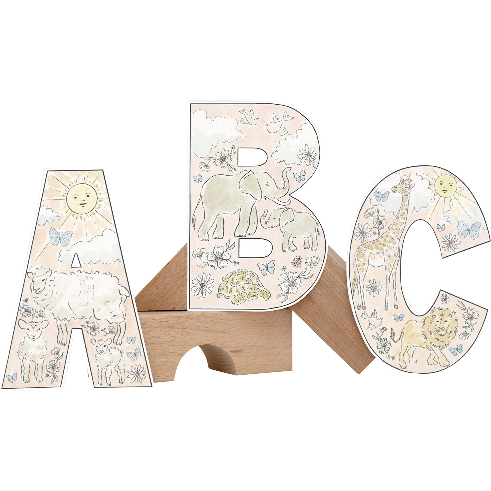 Animal Print Letter Garland, Birch - Garlands - 1
