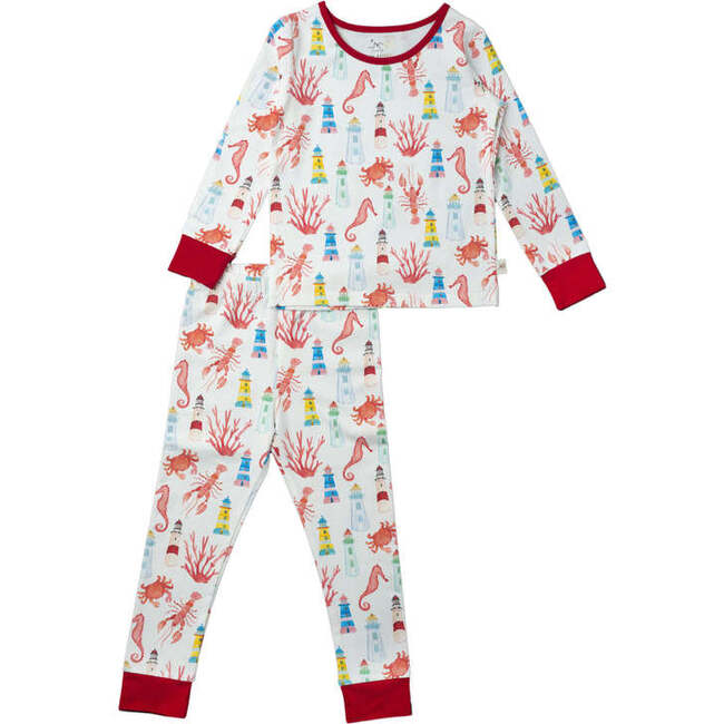 Two-Piece Long Sleeve Toddler Pajamas, Montauk Sea