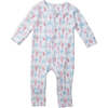 Double Zip One-Piece, Down Under White - Pajamas - 1 - thumbnail
