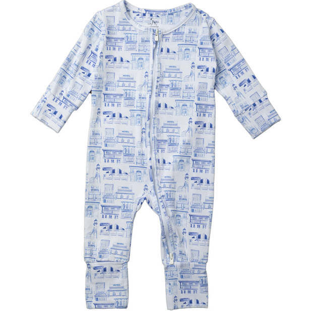 Double Zip One-Piece, Sites and Shops Blue - Pajamas - 1