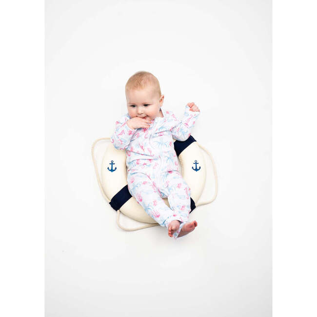Double Zip One-Piece, Down Under White - Pajamas - 2