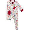 Double Zip Footed One Piece PJ, Montauk Sea - Footie Pajamas - 2