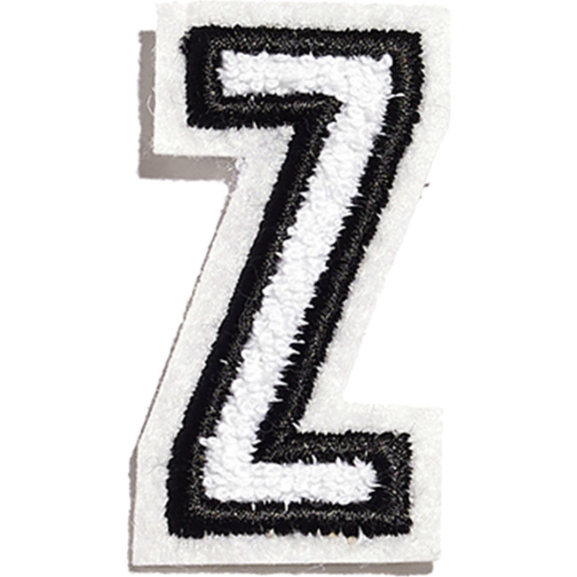 Small Plush Felt Alphabet 'Z' Basket Letter, White