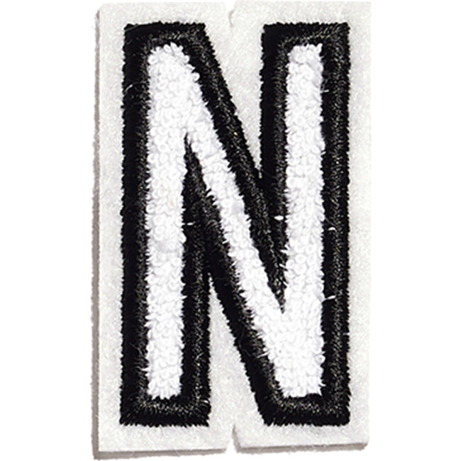 Small Plush Felt Alphabet 'N' Basket Letter, White