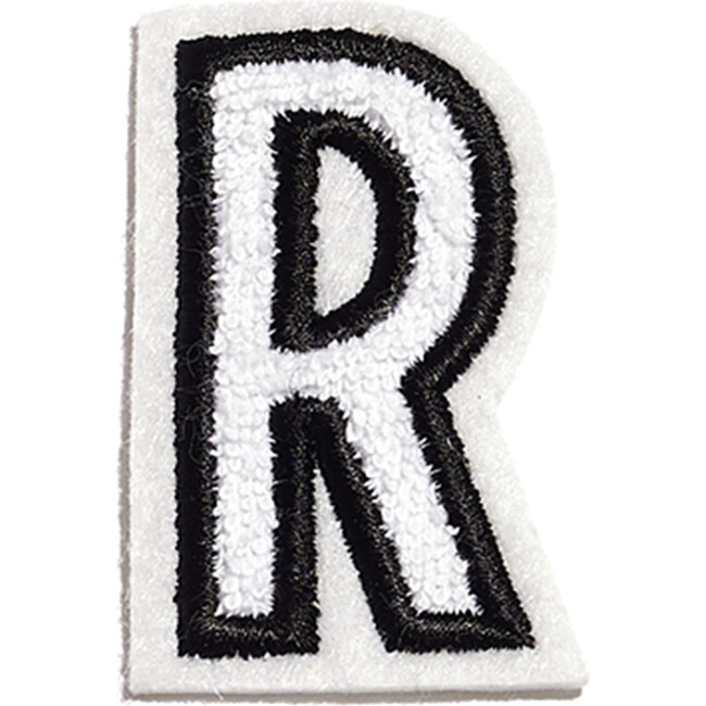 Small Plush Felt Alphabet 'R' Basket Letter, White