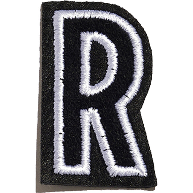 Small Plush Felt Alphabet 'R' Basket Letter, Black