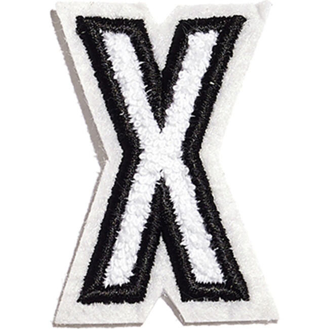 Small Plush Felt Alphabet 'X' Basket Letter, White