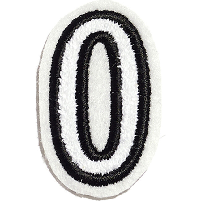 Small Plush Felt Alphabet 'O' Basket Letter, White