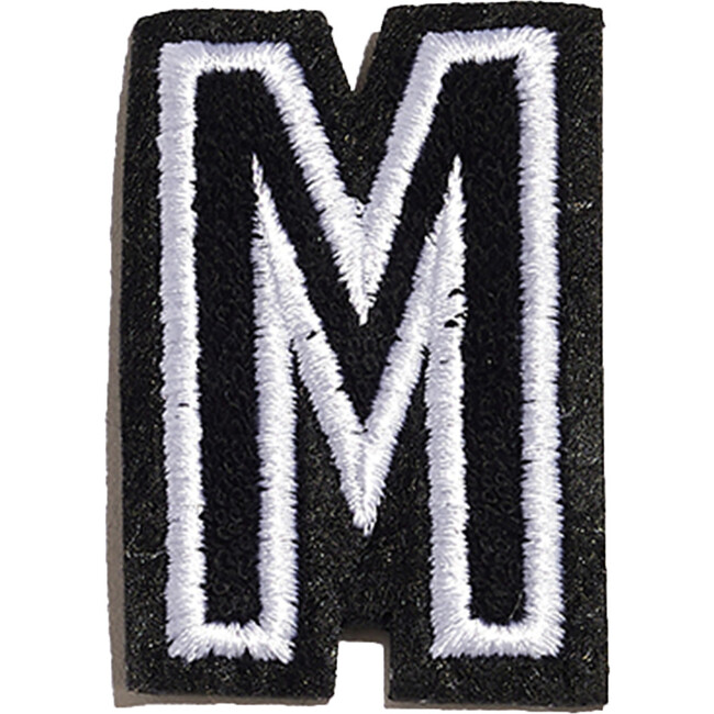 Small Plush Felt Alphabet 'M' Basket Letter, Black