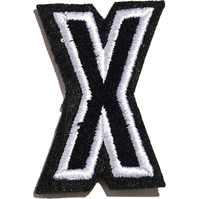 Small Plush Felt Alphabet 'X' Basket Letter, Black