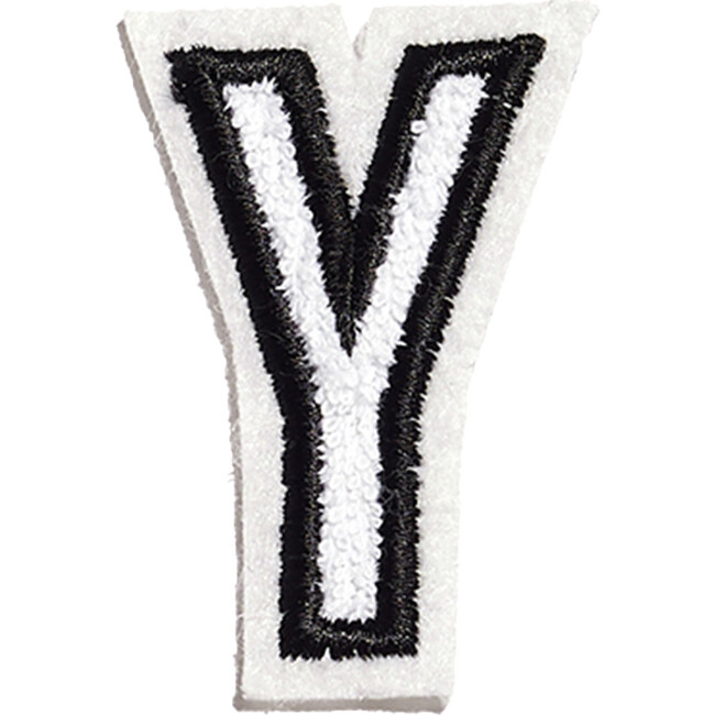 Small Plush Felt Alphabet 'Y' Basket Letter, White
