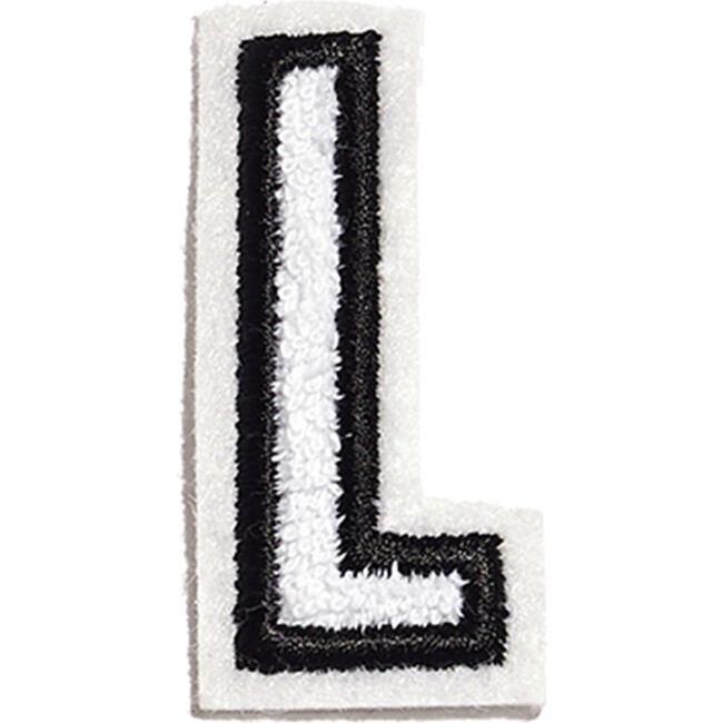 Small Plush Felt Alphabet 'L' Basket Letter, White