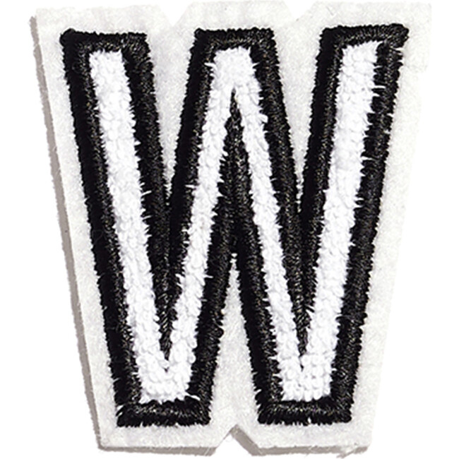 Small Plush Felt Alphabet 'W' Basket Letter, White