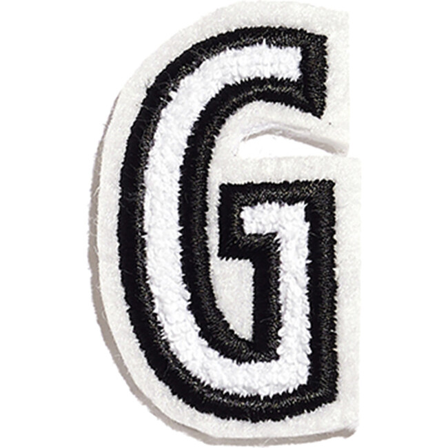 Small Plush Felt Alphabet 'G' Basket Letter, White