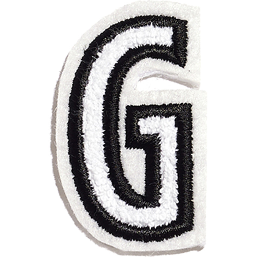 Small Plush Felt Alphabet 'G' Basket Letter, White - Decorations - 1
