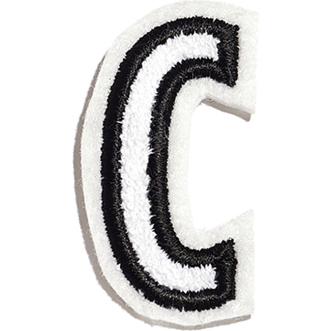 Small Plush Felt Alphabet 'C' Basket Letter, White