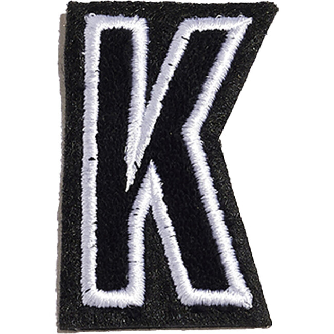 Small Plush Felt Alphabet 'K' Basket Letter, Black