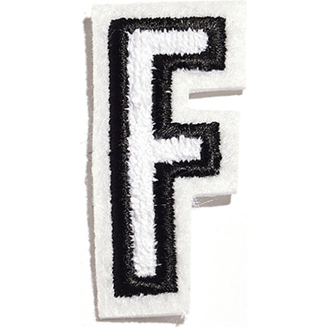 Small Plush Felt Alphabet 'F' Basket Letter, White