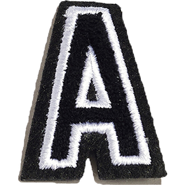 Small Plush Felt Alphabet 'A' Basket Letter, Black